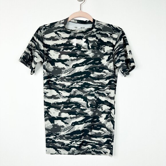 2/$30 Under Armour Short Sleeve Compression Camo Tee Heatgear Medium #A0775 - Picture 3 of 8